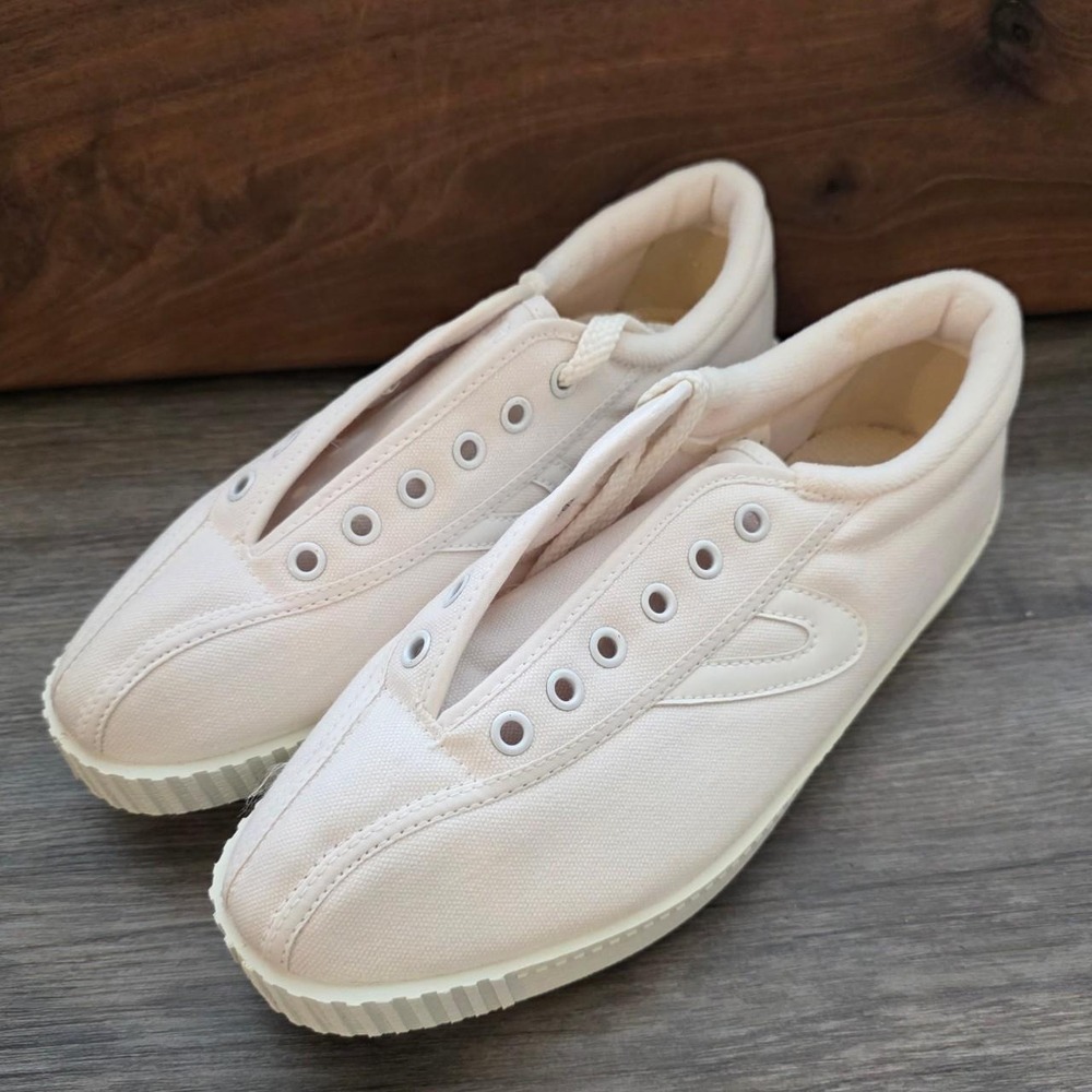 Tretorn Nylite Canvas Sneakers Vintage Deadstock Pink White 503112 Women 9B USA